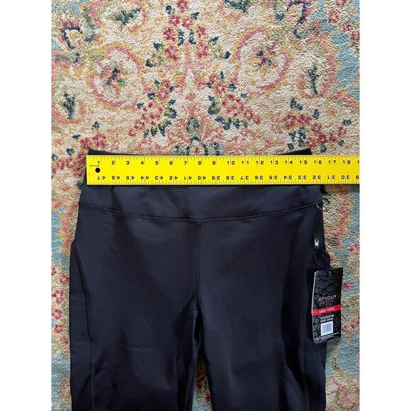 Spyder Active Black Performance Leggings with Side Pockets - Picture 13 of 13